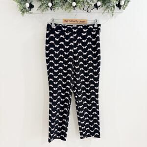 Kate Spade Black Butterfly Crepe Ankle Pants Size 8 64814
